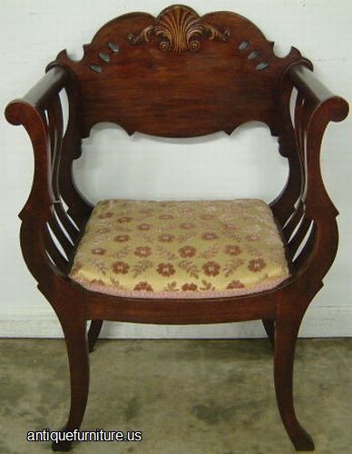 Antique Mahogany Roman Chair
