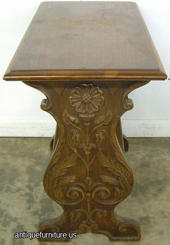 Antique Ornate Walnut Table