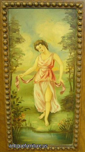 Antique Paint Decorated Chest Painting