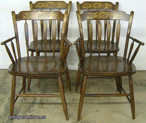 Antique Set Hitchcock Chairs