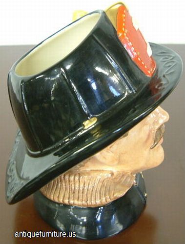 Antique The Fireman Toby Mug