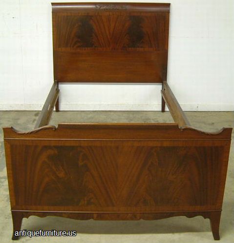 Antique Flame Mahogany Twin Bed