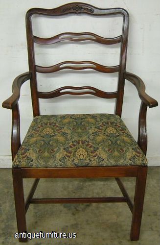Antique Mahogany Ribbon Back Dining Chair