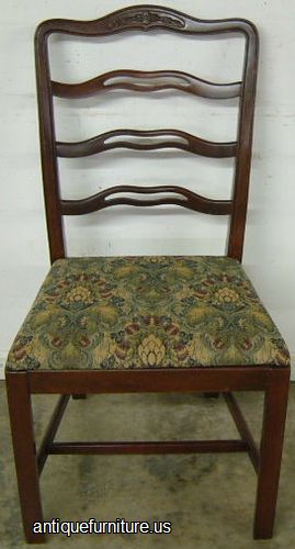 Antique Mahogany Ribbon Back Dining Chair