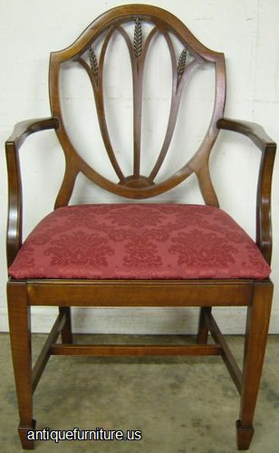 Antique Mahogany Shield Back Chair