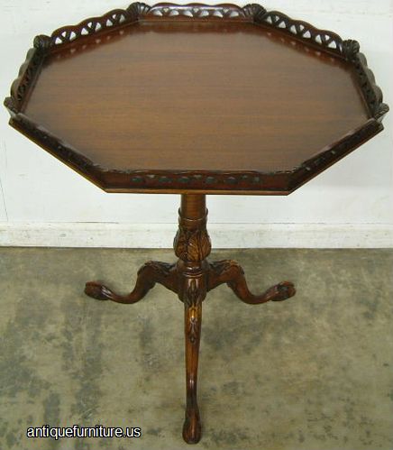 Antique Ornate Mahogany Center Table