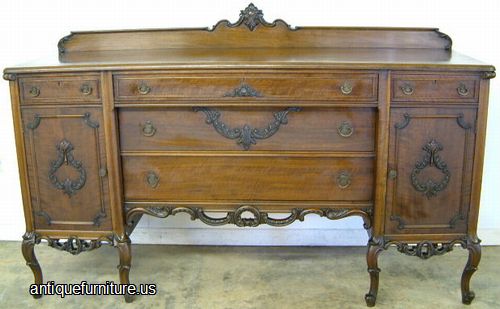 Antique French Style Walnut Sideboard