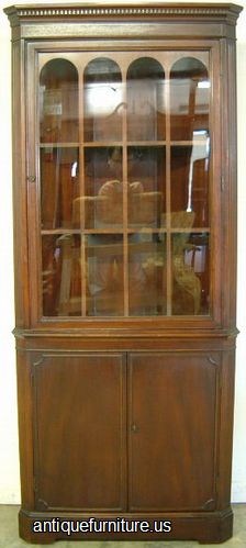 Antique Mahogany Corner Cabinet