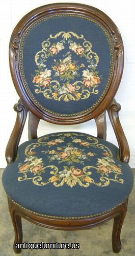 Antique Victorian Needle Point Chair