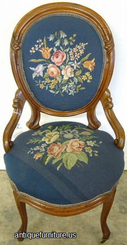 Antique Victorian Needle Point Chair