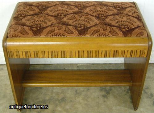 Antique Art Deco Vanity Bench