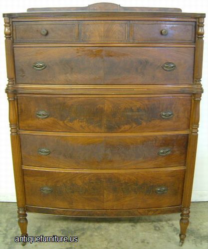 Antique Burl Walnut Chest