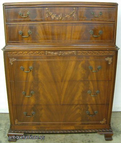 Antique Flame Mahogany Chest