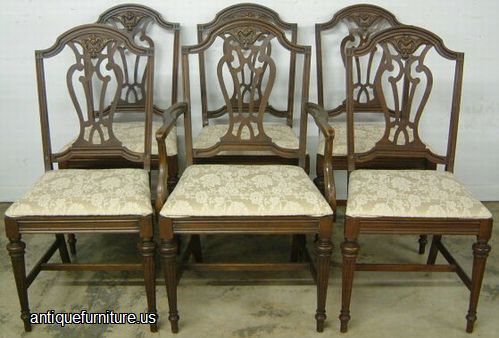 Antique Set Ornate Dining Chairs