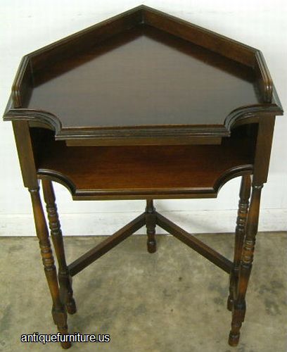 Antique Walnut Corner Telephone Table