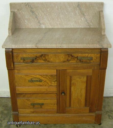 Antique Walnut Victorian Washstand
