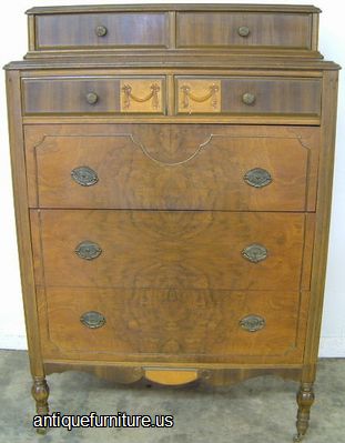 Antique Burl Walnut Chest