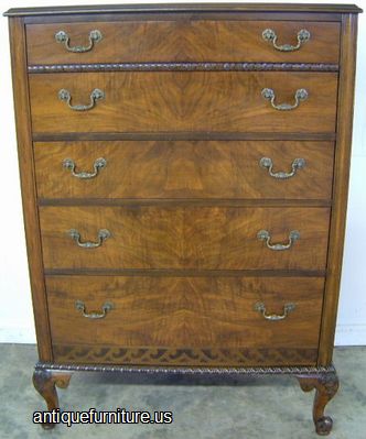 Antique French Burl Walnut Chest