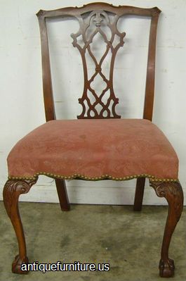Antique Mahogany Claw Ball Chair