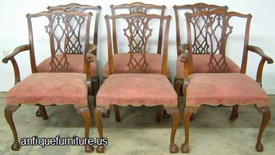 Antique Mahogany Claw Ball Chairs