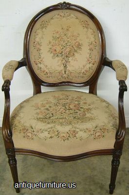 Antique Mahogany French Chair