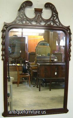Antique Mahogany Mirror