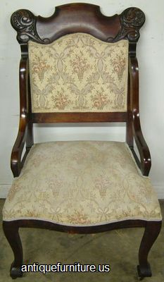 Antique Mahogany Parlor Chair