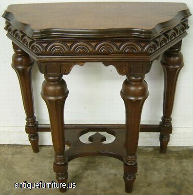 Antique Ornate Walnut Console Table