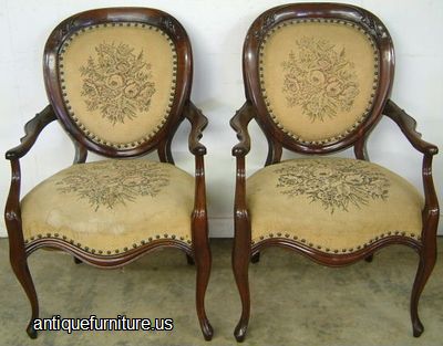 Antique Pair French Chairs