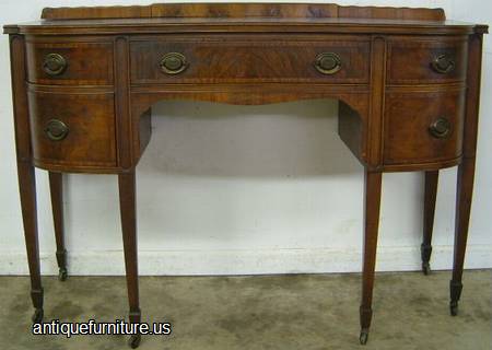 Antique Burl Walnut Sideboard On Legs