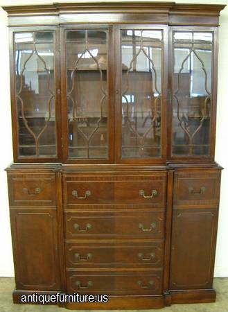 Antique Maddox Mahogany Breakfront