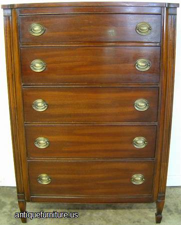 Antique Mahogany 5 Drawer Chest