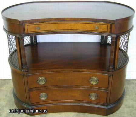 Antique Mahogany Kidney Shaped Server