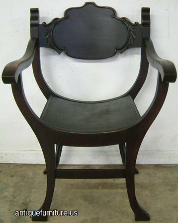 Antique Mahogany Roman Chair