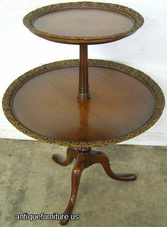 Antique Mahogany Two Tier Table