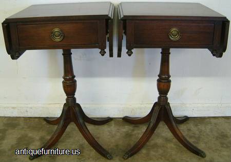 Antique Pair Mahogany Dropleaf Tables