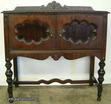 Antique Walnut Double Door Server