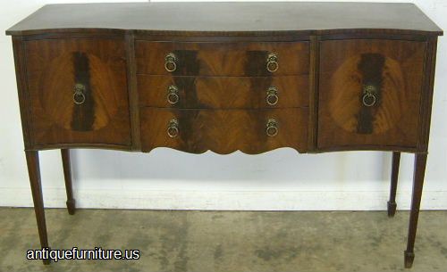Antique Flame Mahogany Sideboard