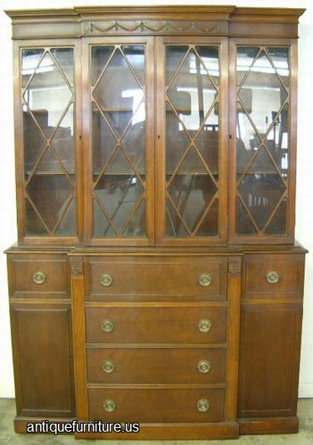 Antique Mahogany Breakfront