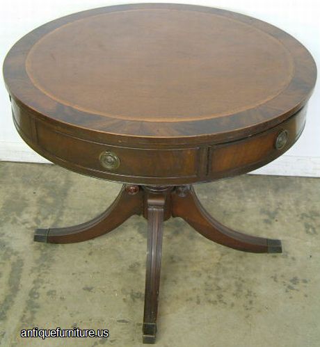 Antique Mahogany Drum Table