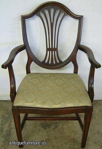 Antique Mahogany Shieldback Dining Chair