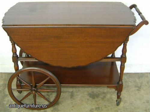 Antique Mahogany Tea Cart