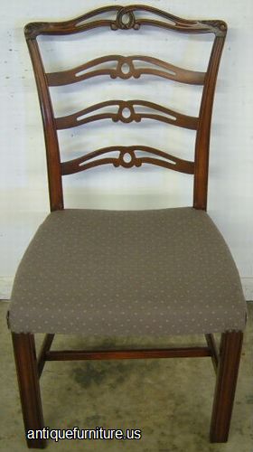 Antique Ribbon Back Mahogany Dining Chair