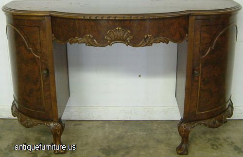 Antique Romweber Burl Walnut Vanity