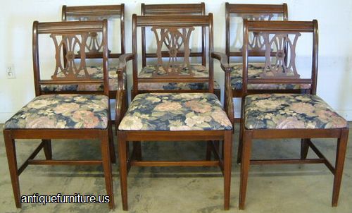 Antique Set Mahogany Dining Chairs