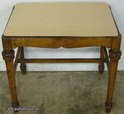 Antique Walnut Vanity Bench