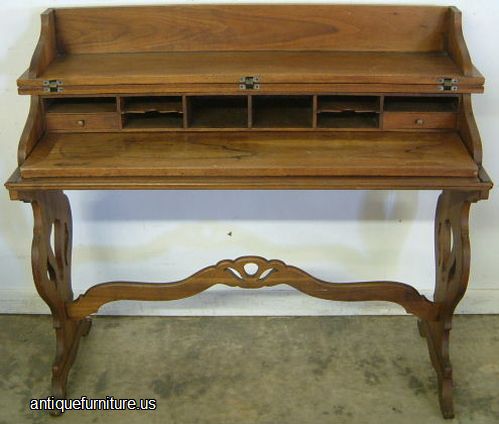 Antique Walnut Victorian Spinet Desk