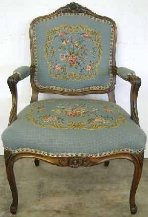 Antique French Needlepoint Chair