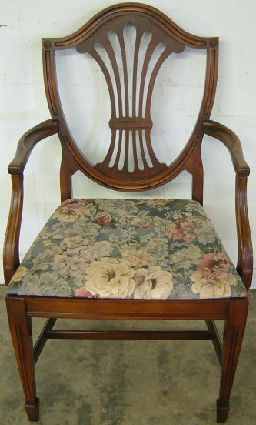 Antique Mahogany Shieldback Chair