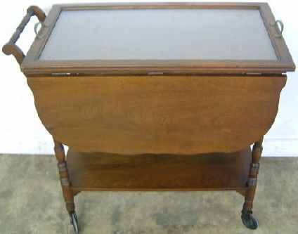 Antique Walnut Tea Cart